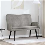 vidaXL 2-Zits Sofa Lichtgrijs 115 x 61 x 87 cm Fluweel (V)