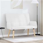 vidaXL 2-Zits Sofa Wit 115 x 61 x 87 cm Stof