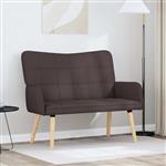 vidaXL 2-Zits Sofa Donkerbruin 115 x 61 x 87 cm Stof