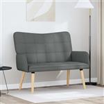 vidaXL 2-Zits Sofa Donkergrijs 115 x 61 x 87 cm Stof