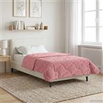 vidaXL Winter Dekbed Roze 155 x 220 cm Microfiber en Teddy fleece