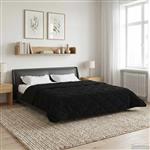 vidaXL Winter Dekbed Zwart 220 x 260 cm Microfiber en Teddy fleece