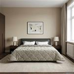 vidaXL Zomer Dekbed Gekwilt Lichtgrijs 200 x 240 cm