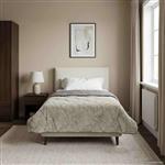 vidaXL Zomer Dekbed Gekwilt Lichtgrijs 155 x 200 cm