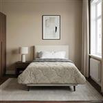 vidaXL Zomer Dekbed Gekwilt Lichtgrijs 140 x 220 cm