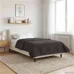 vidaXL Zomer Dekbed Antraciet 155 x 220 cm Microfiber en Teddy fleece