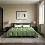 vidaXL Winter Dekbed Gekwilt Groen 240 x 260 cm Microfiber