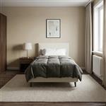 vidaXL Winter Dekbed Gekwilt Lichtgrijs 140 x 220 cm Microfiber