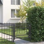 vidaXL Hekpoort HORST 100 x 75 cm Metaal Zwart Vergrendelbaar