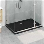 vidaXL Douche Basis Tray met Dots Zwart 120 x 80 x 4 cm ABS