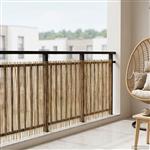 vidaXL Tuinhek Geë carboniseerd 600 x 80 cm Riet