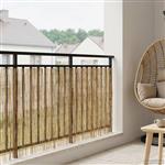 vidaXL Tuinhek Geë carboniseerd 600 x 90 cm Riet