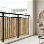 vidaXL Tuinhek Geë carboniseerd 600 x 100 cm Riet