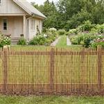 vidaXL Tuinhek Geë carboniseerd 300 x 100 cm Riet