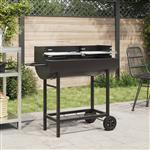 vidaXL Houtskoolbarbecue Verstelbaar Zwart 96,5 x 42,5 x 88,5 cm