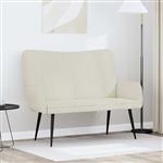 vidaXL 2-Zits Sofa Crèmekleurig 115 x 61 x 87 cm Fluweel (V)