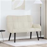 vidaXL 2-Zits Sofa Crèmekleurig 115 x 61 x 87 cm Fluweel (V)