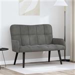 vidaXL 2-Zits Sofa Donkergrijs 115 x 61 x 87 cm Fluweel (V)