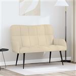 vidaXL 2-Zits Sofa Crèmekleurig 115 x 61 x 87 cm Stof