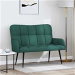 vidaXL 2-Zits Sofa Donkergroen 115 x 61 x 87 cm Stof