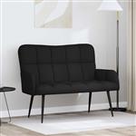 vidaXL 2-Zits Sofa Zwart 115 x 61 x 87 cm Stof
