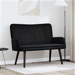 vidaXL 2-Zits Sofa Zwart 115 x 61 x 87 cm Fluweel (V)