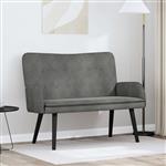 vidaXL 2-Zits Sofa Donkergrijs 115 x 61 x 87 cm Fluweel (V)