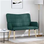 vidaXL 2-Zits Sofa Donkergroen 115 x 61 x 87 cm Stof
