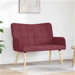 vidaXL 2-Zits Sofa Wijnrood 115 x 61 x 87 cm Stof