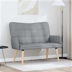 vidaXL 2-Zits Sofa Lichtgrijs 115 x 61 x 87 cm Stof