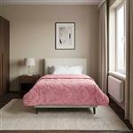 vidaXL Winter Dekbed Roze 140 x 220 cm Microfiber en Teddy fleece