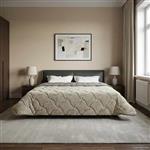vidaXL Winter Dekbed Gekwilt Lichtgrijs 240 x 260 cm