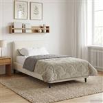 vidaXL Winter Dekbed Gekwilt Lichtgrijs 140 x 220 cm