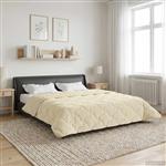vidaXL Zomer Dekbed Crème 240 x 260 cm Microfiber en Teddy fleece