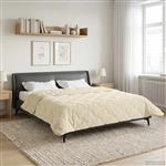 vidaXL Zomer Dekbed Crème 220 x 260 cm Microfiber en Teddy fleece