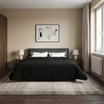 vidaXL Zomer Dekbed Zwart 220 x 240 cm Microfiber en Teddy fleece