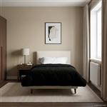 vidaXL Zomer Dekbed Zwart 155 x 220 cm Microfiber en Teddy fleece