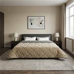 vidaXL Zomer Dekbed Gekwilt Lichtgrijs 240 x 260 cm