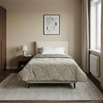 vidaXL Zomer Dekbed Gekwilt Lichtgrijs 155 x 220 cm