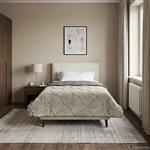 vidaXL Zomer Dekbed Gekwilt Lichtgrijs 135 x 200 cm