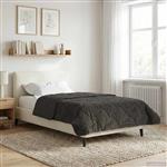 vidaXL Zomer Dekbed Antraciet 135 x 200 cm Microfiber en Teddy fleece