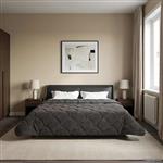 vidaXL Zomer Dekbed Antraciet 200 x 240 cm Microfiber en Teddy fleece