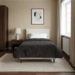 vidaXL Zomer Dekbed Antraciet 135 x 200 cm Microfiber en Teddy fleece