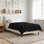 vidaXL Winter Dekbed Gekwilt Zwart 140 x 220 cm Microfiber