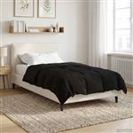 vidaXL Winter Dekbed Gekwilt Zwart 135 x 200 cm Microfiber