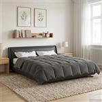 vidaXL Winter Dekbed Gekwilt Lichtgrijs 220 x 240 cm Microfiber