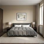 vidaXL Winter Dekbed Gekwilt Lichtgrijs 200 x 220 cm Microfiber