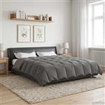 vidaXL Winter Dekbed Gekwilt Lichtgrijs 200 x 240 cm Microfiber