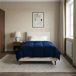 vidaXL Zomer Dekbed Gekwilt Donkerblauw 155 x 200 cm Microfiber