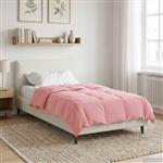 vidaXL Zomer Dekbed Gekwilt Roze 135 x 200 cm Microfiber